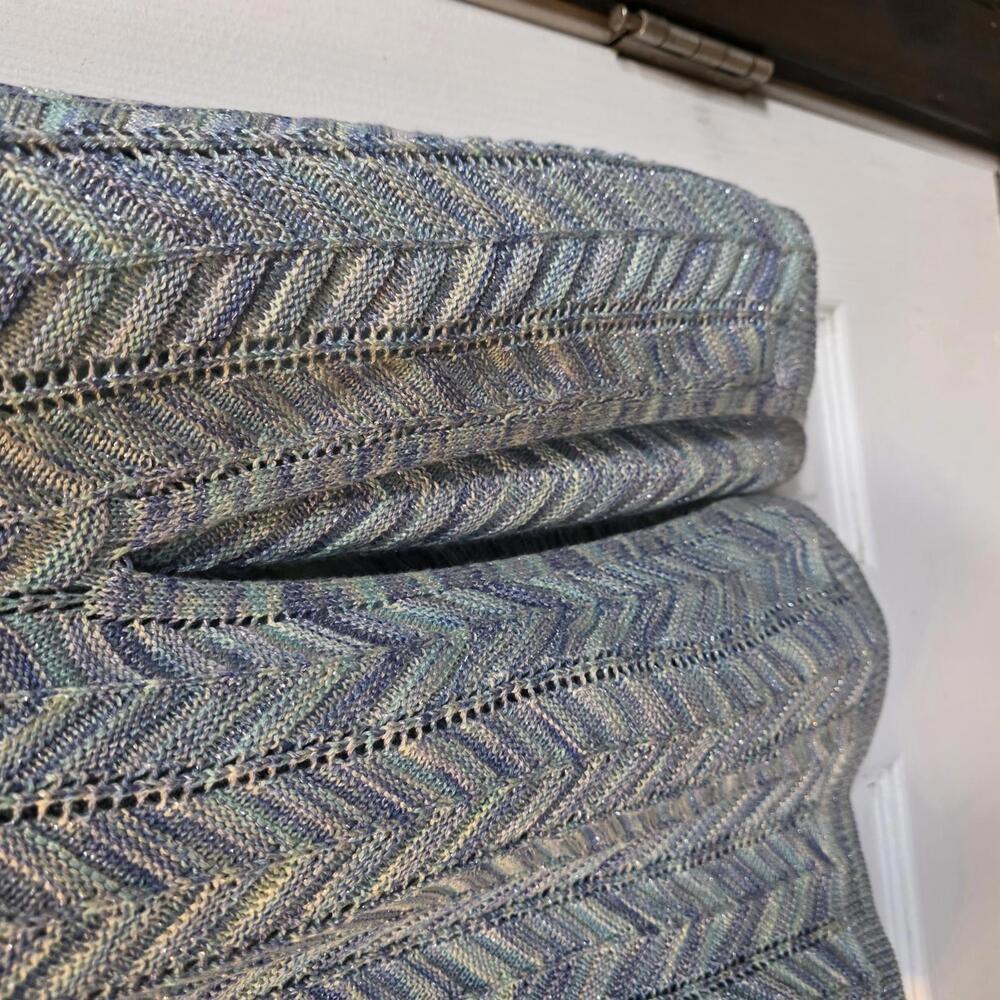 Madden NYC Women's Blue Knit Midi Dress with slit- XL - Picture 3 of 8